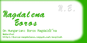 magdalena boros business card